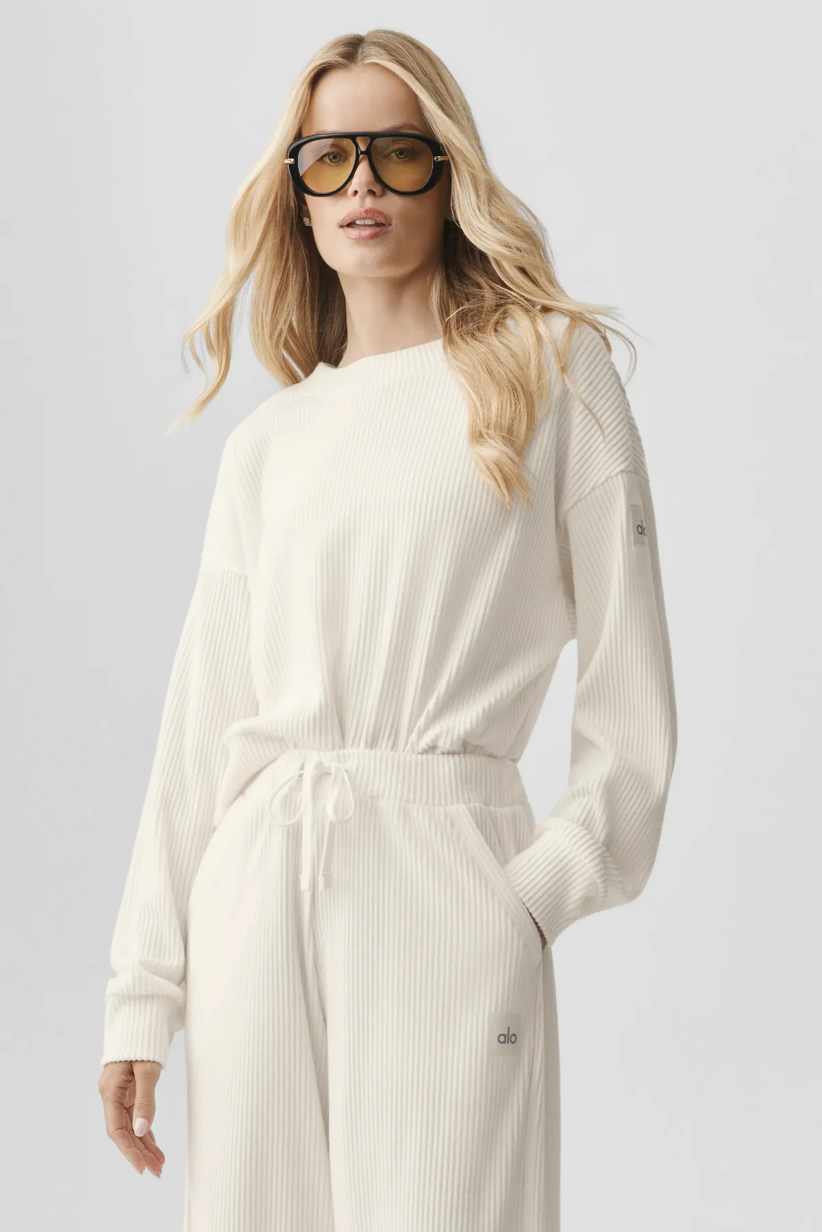 Muse Crewneck Neck Pullover Top by Alo