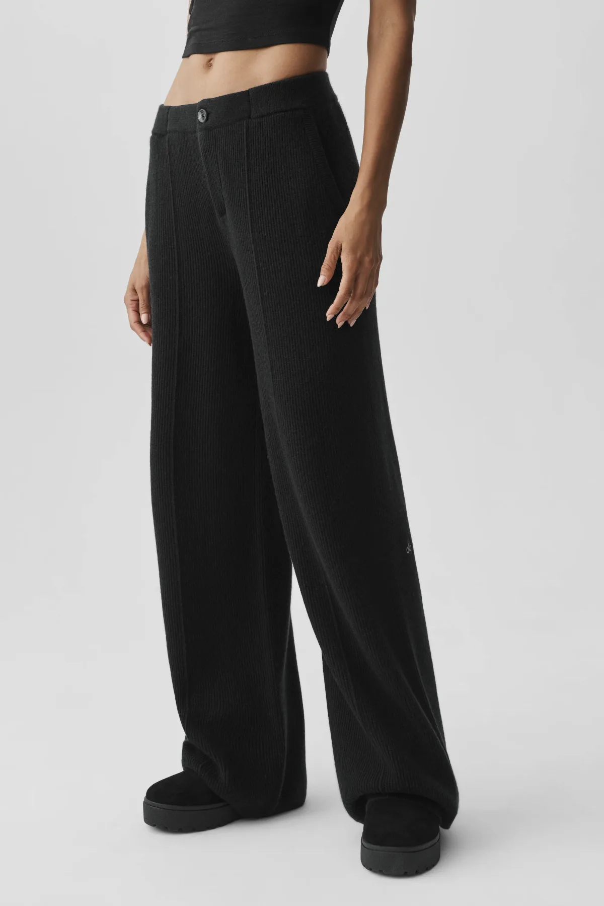 Cashmere Wool Low-Rise Harmony Trouser (long) by Alo