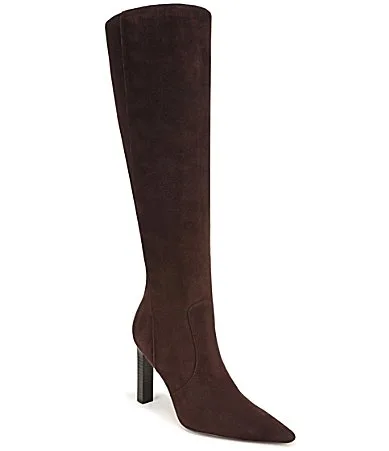 Cassie Suede Pointed Toe Tall Dress Boots