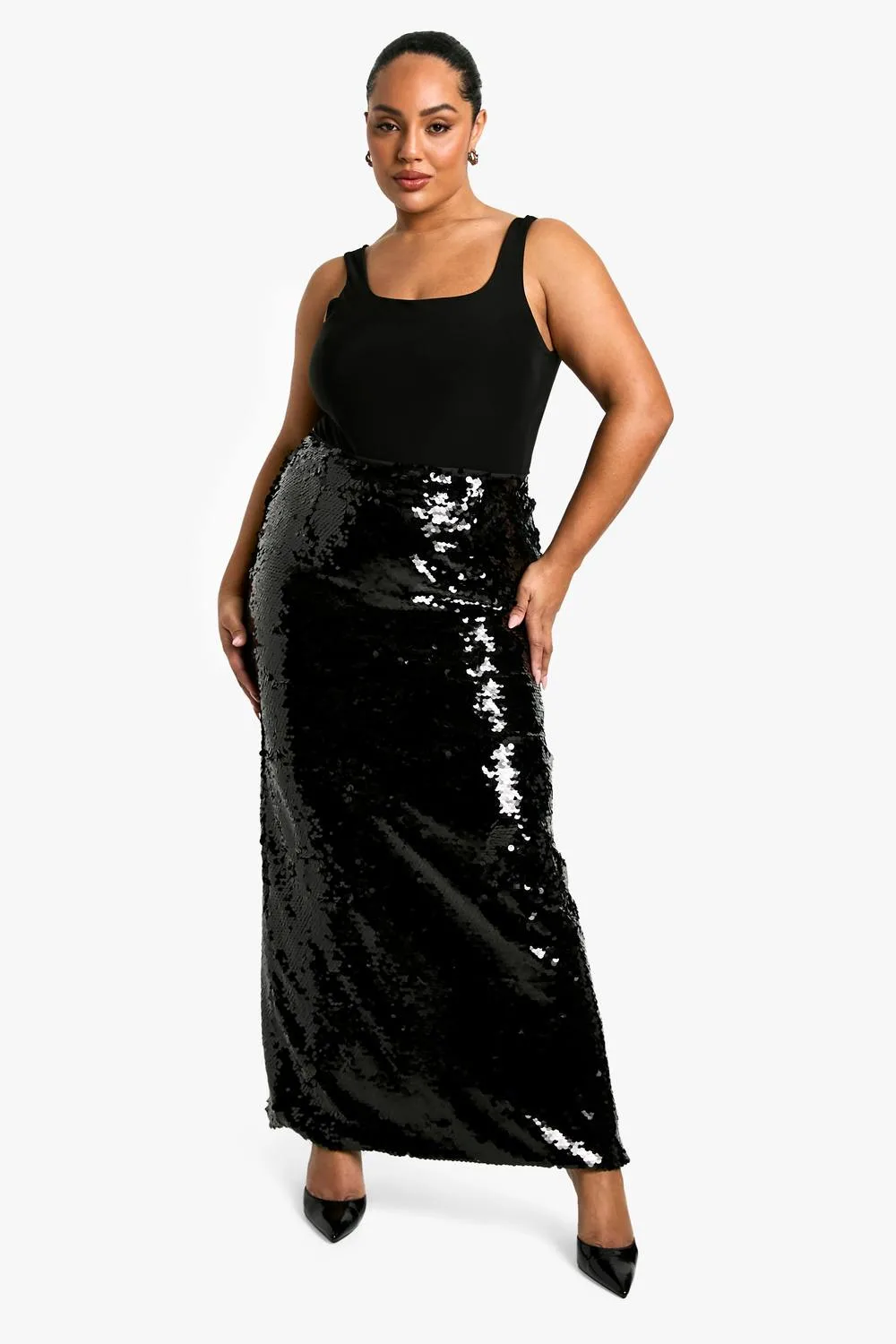 Premium Sequin Maxi Skirt by boohoo