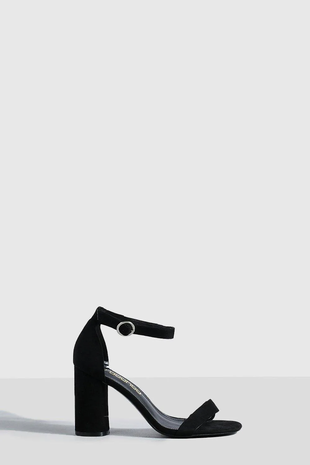 Rounded Heel 2 Part Barely There Heels by boohoo