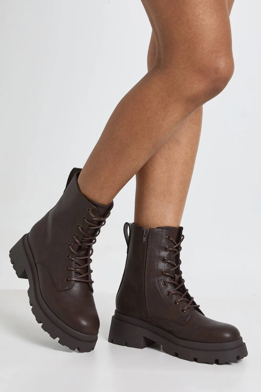 Lace Up Chunky Hiker Boots