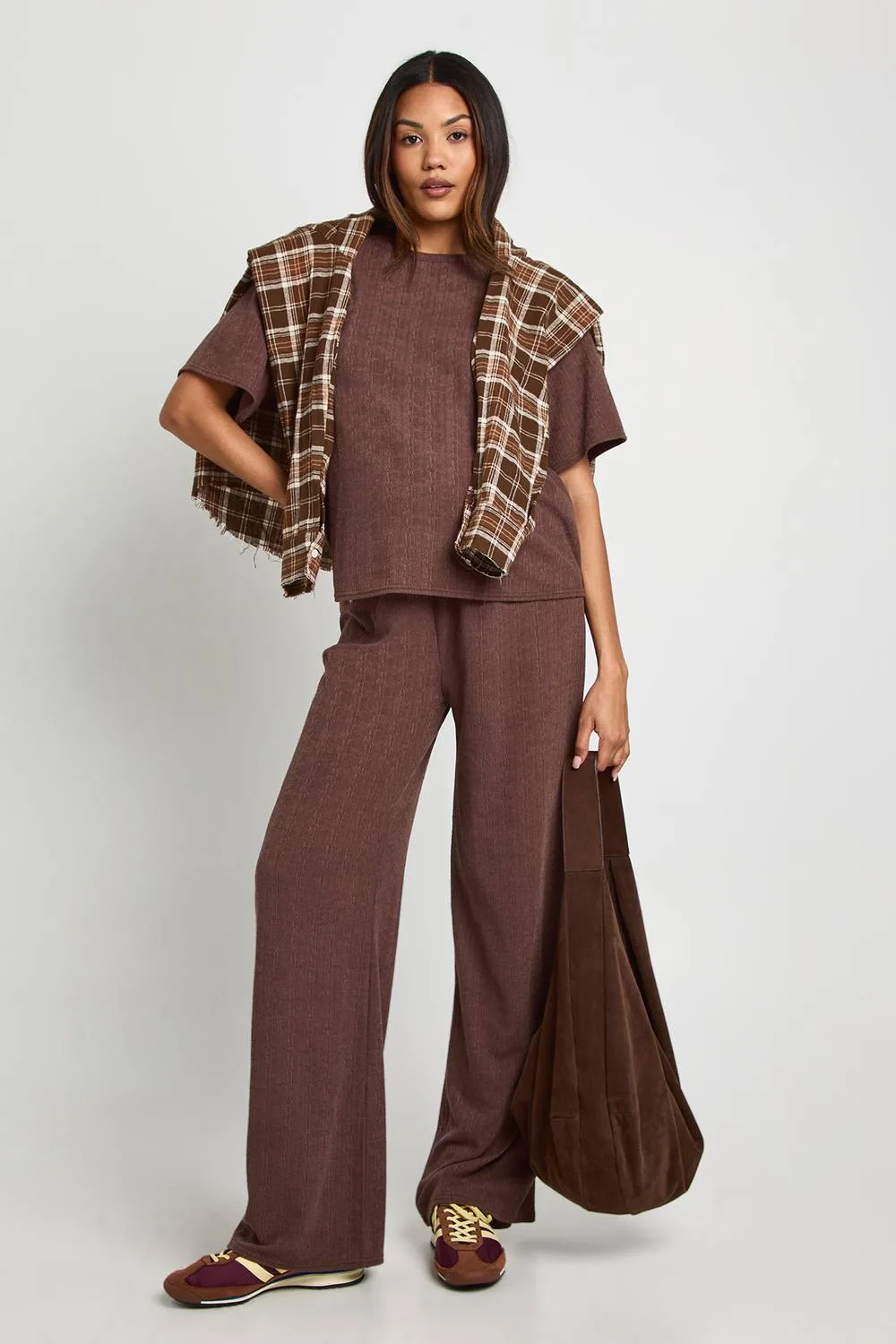 Maternity T-Shirt & Wide Leg Trouser Co-Ord by boohoo