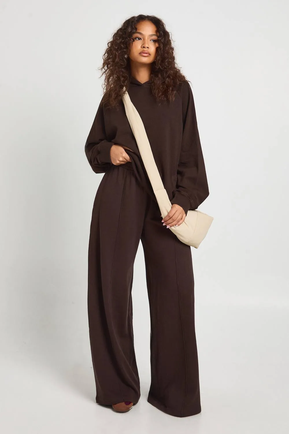 Washed Pintuck Detail Straight Leg Jogger Pants