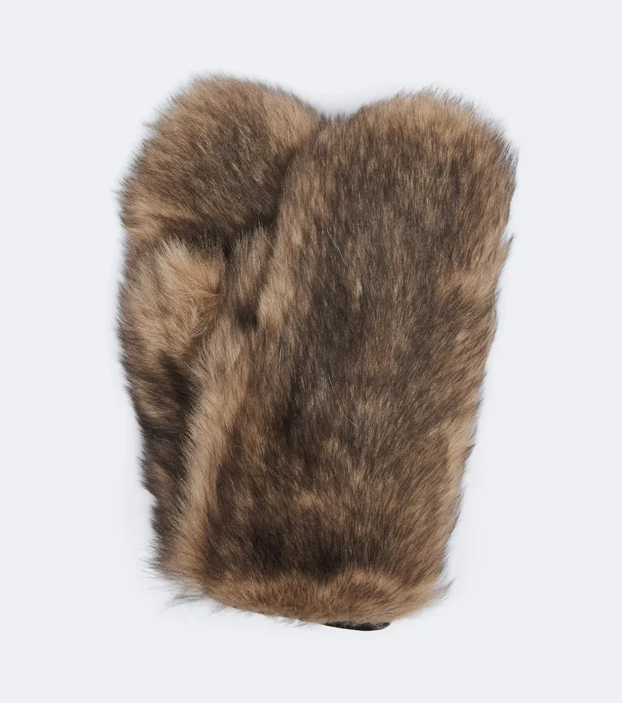 Shearling Mittens by Magda Butrym