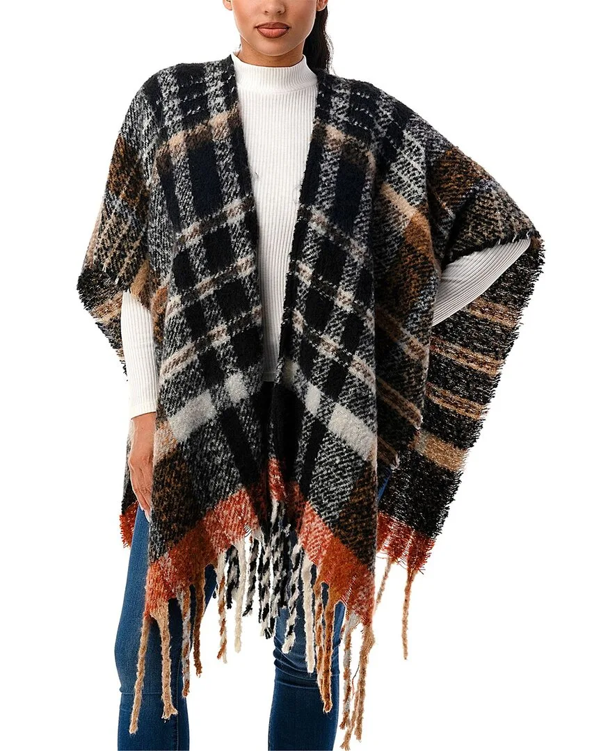 Plaid Ruana by Marcus Adler