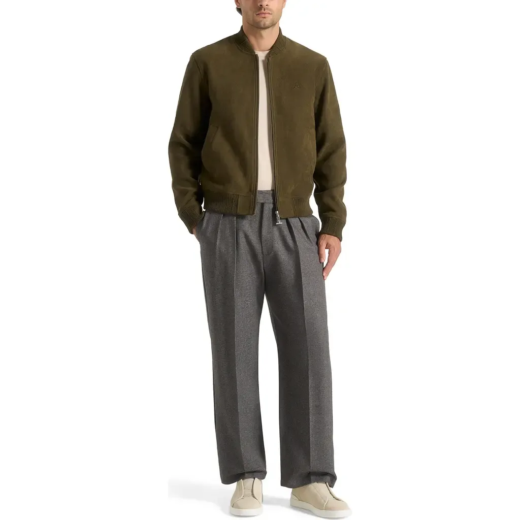 Arsene Suede Bomber Jacket by Manière De Voir