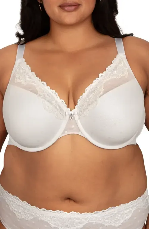Sheer Whisper Plunge Underwire T-Shirt Bra by Curvy Couture