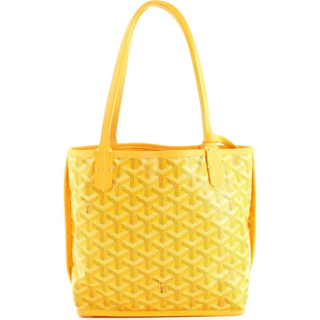 Anjou Reversible Tote Coated Canvas Mini by Pre-Owned Goyard