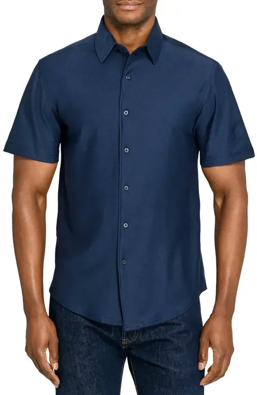 Solid Mapleton Luxe Cross Dyed Short Sleeve Shirt by Brooklyn Brigade