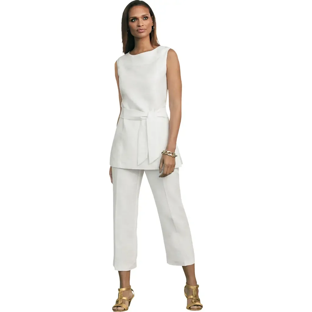2 Piece Linen Capri Set by Jessica London