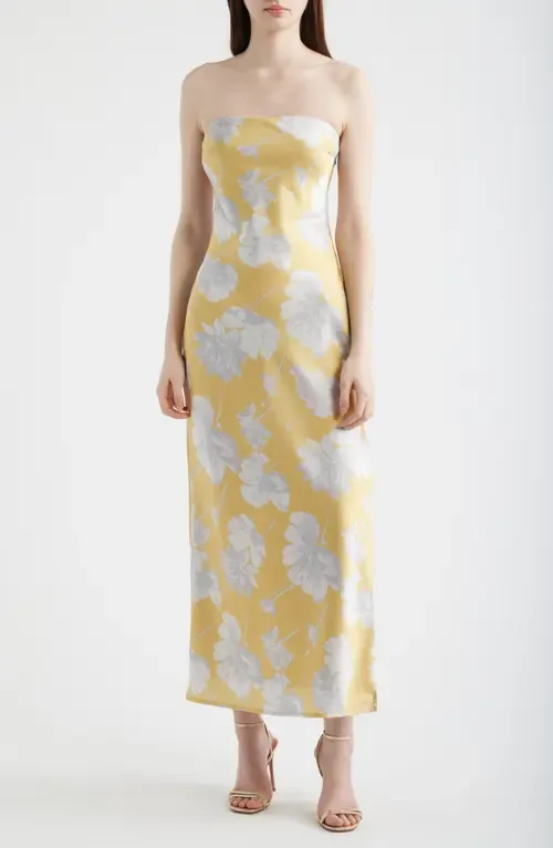 Whitney Strapless Satin Cocktail Dress by Lulus