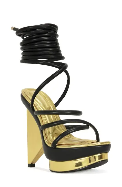 Celinea Ankle Wrap Platform Sandal by AZALEA WANG