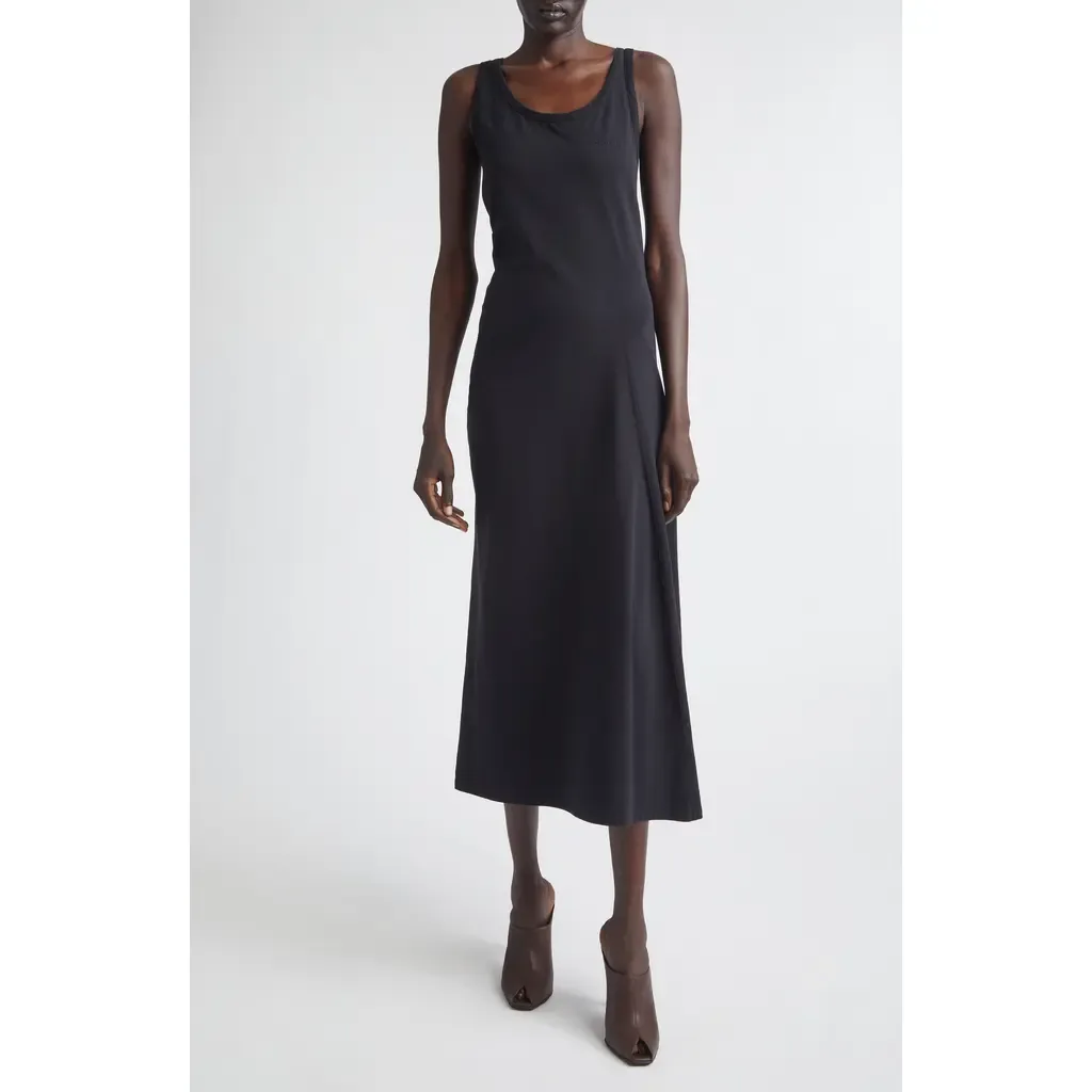 Ruched Cotton Jersey Tank Dress by McQueen