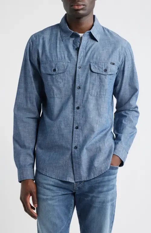 Miller Cotton Chambray Button-Up Shirt by AG