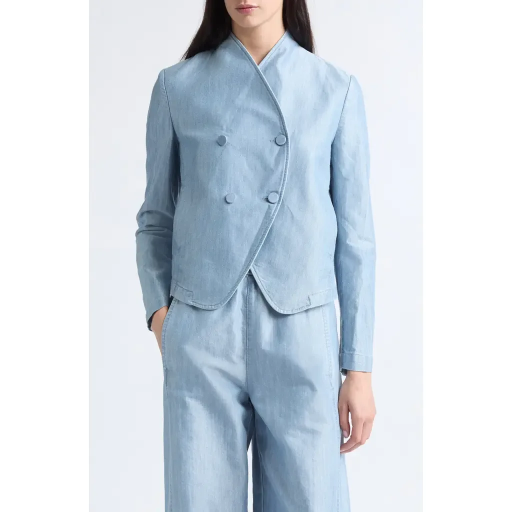 Asymmetric Denim Jacket by Emporio Armani
