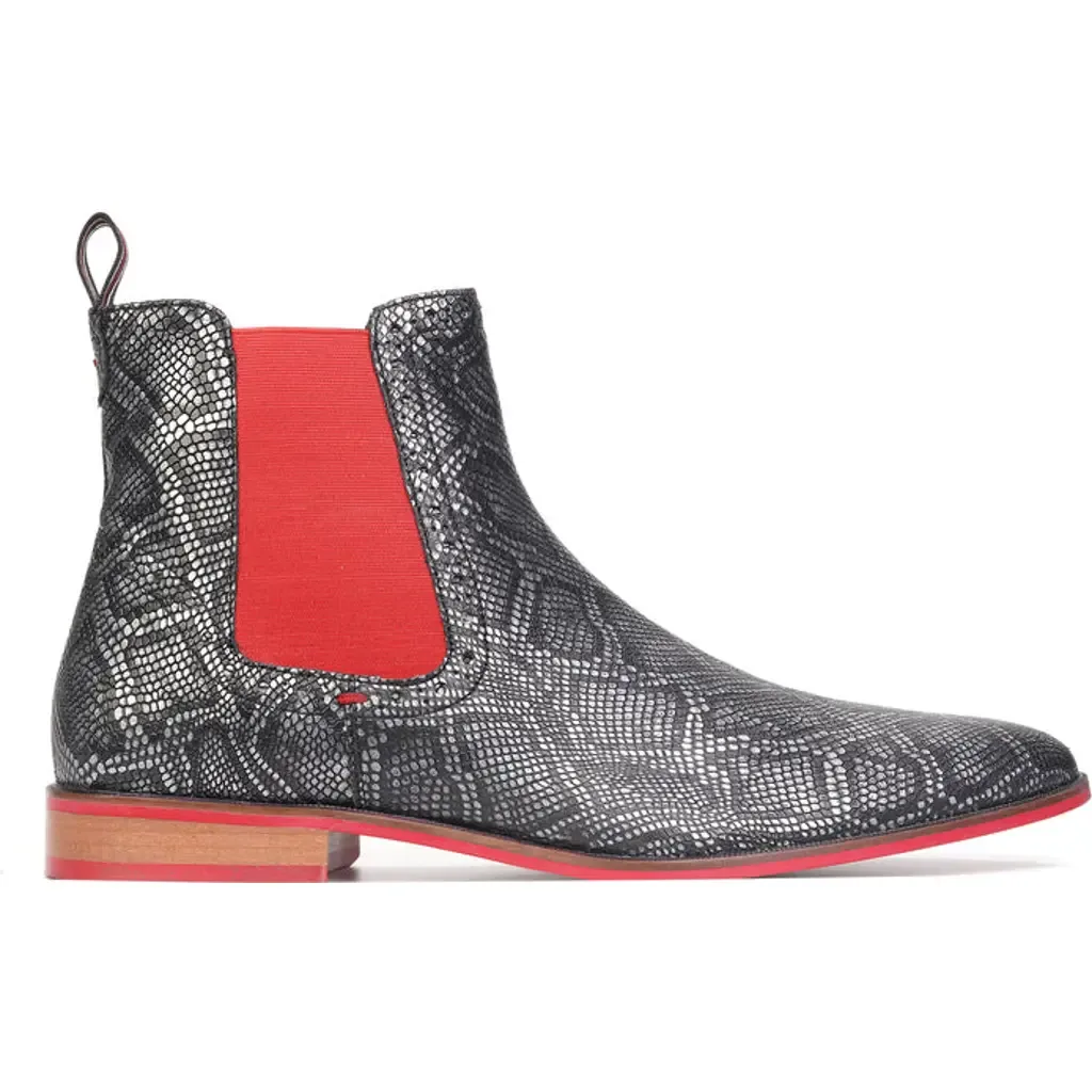 Mantra Chelsea Boot in Black Python by CARLOS SANTANA