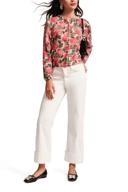 Smarty Cuffed Jeans Solid Denim by Frances Valentine