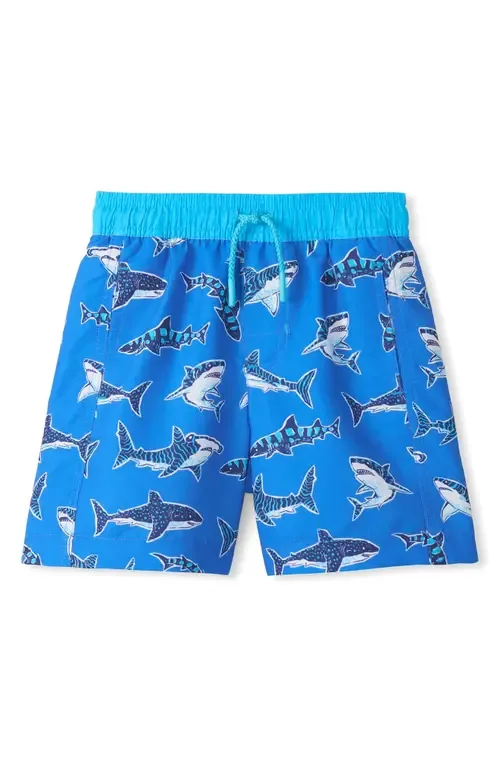 Shark Print Swim Trunks by Hatley
