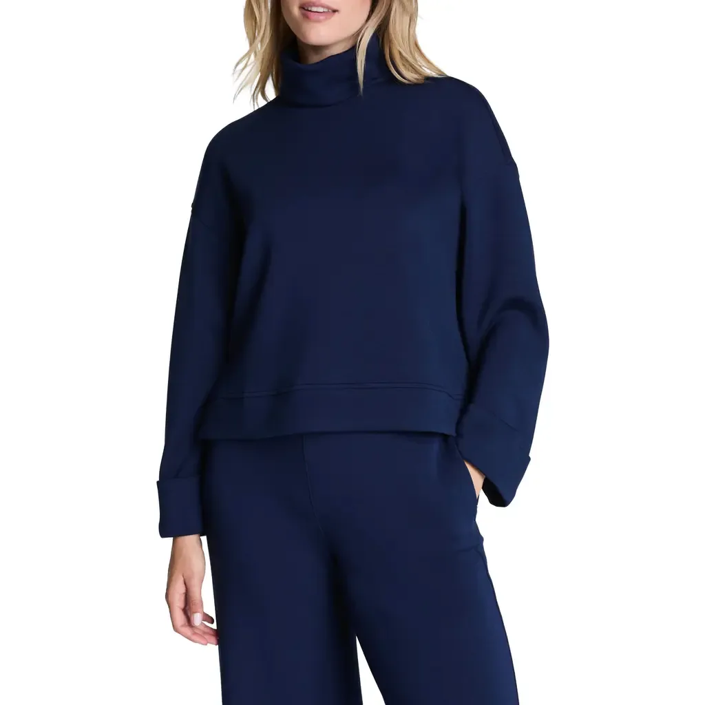 Cuffed Sleeve Crop Turtleneck Sweatshirt by SPANX®