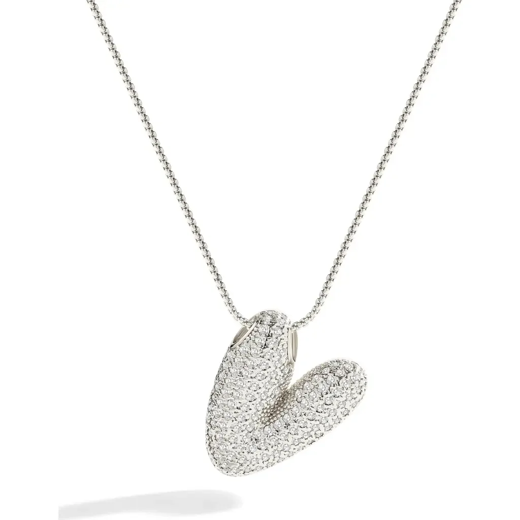 Pave Bubble Initial Necklace by Mint & Lily