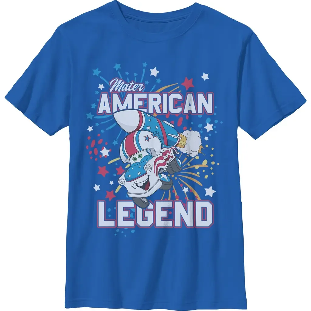 Cars Tow Mater American Legend Graphic Short Sleeve T-Shirt by Disney