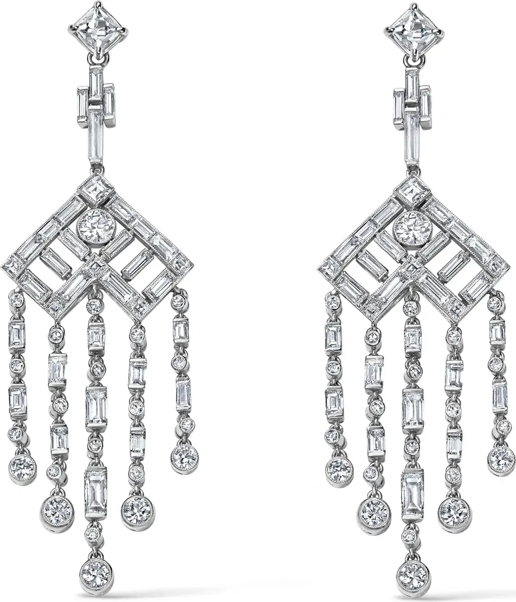 Diamond Chandelier Drop Earrings by Mindi Mond