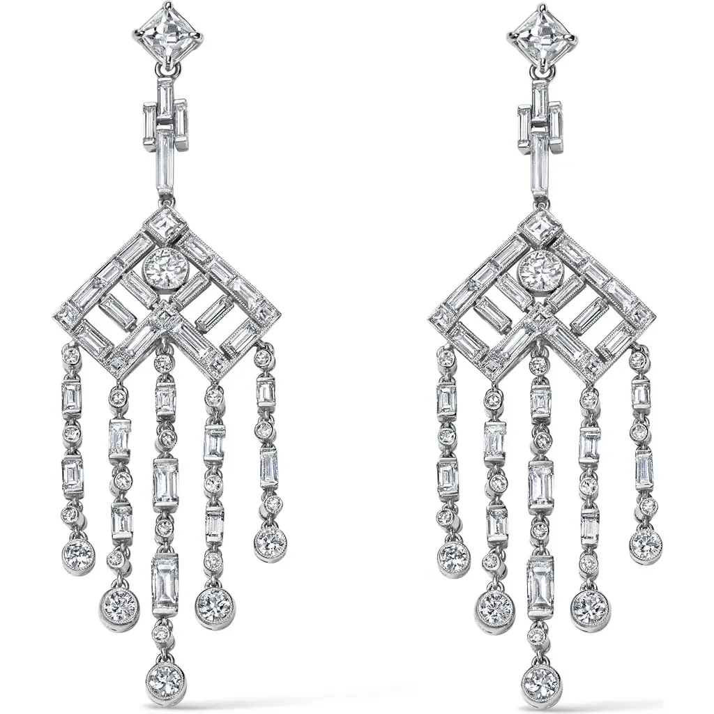 Diamond Chandelier Drop Earrings