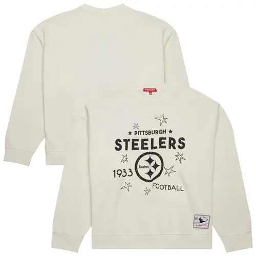 Mitchell & Ness Cream Pittsburgh Steelers Shooting Star Sweatshirt by Mitchell & Ness