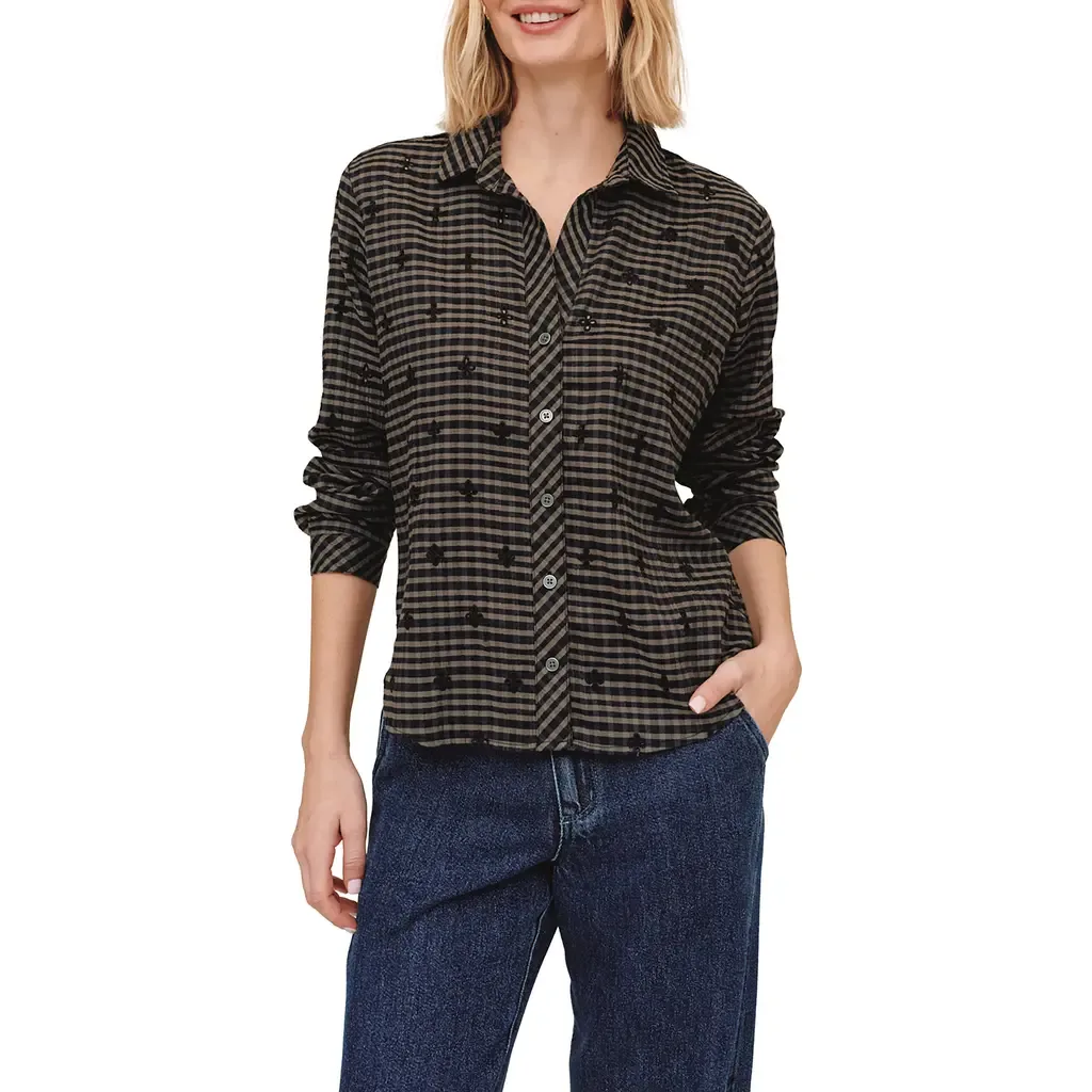 Eyelet Gingham Shirt by Bella Dahl