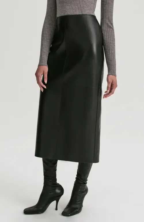 Marta Leather Midi Skirt by A.L.C.