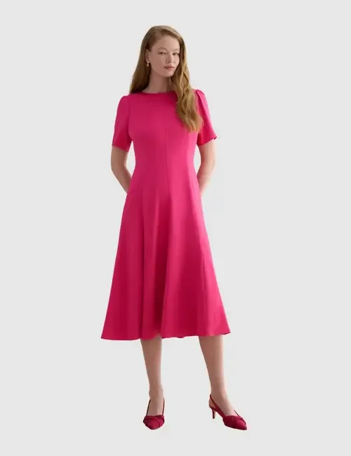 Camille Satin Midi Dress by HOBBS LONDON