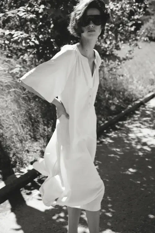 Tie-Detail Tunic Dress by H&M