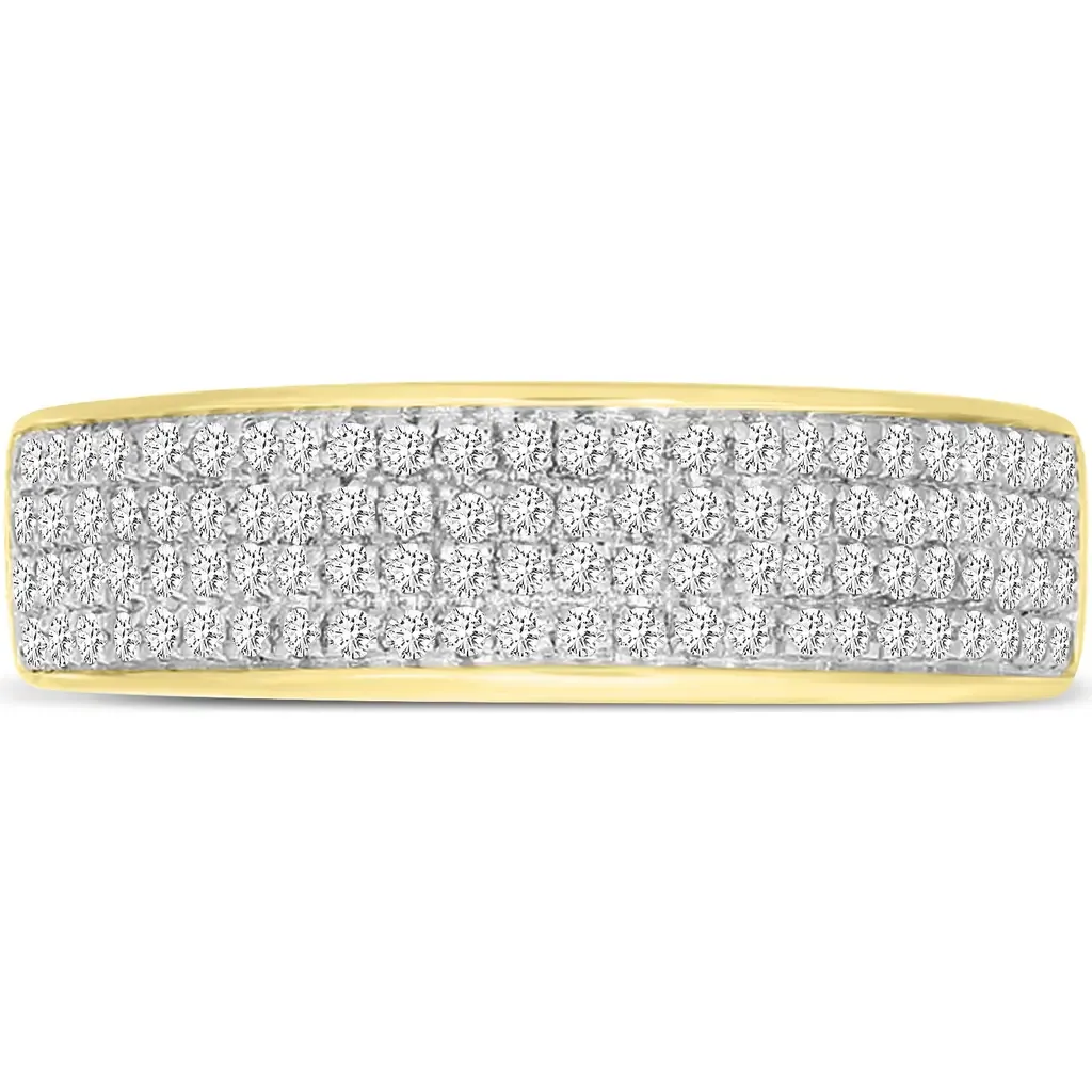 Tessera Diamond Band Ring in 10K Gold by LuvMyJewelry