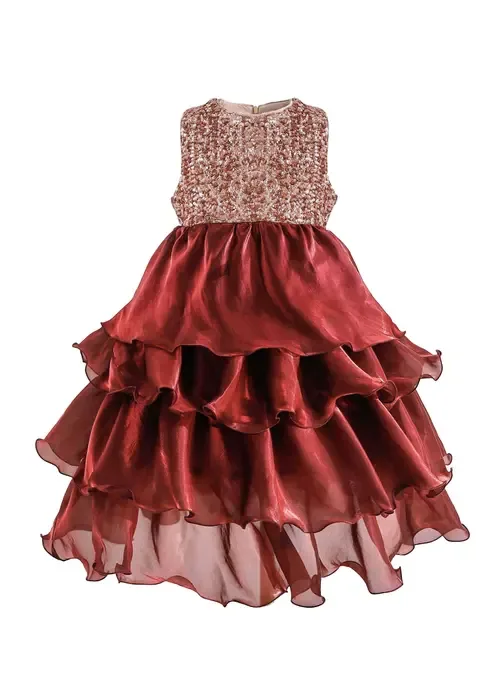 Tiered Satin Party Dress by Tulleen