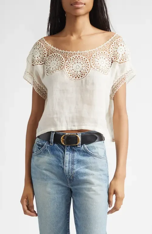 Caila Crochet Crop Top by Nili Lotan