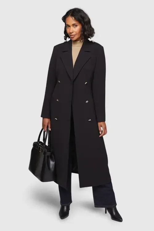 Double Crepe Trench Coat by Wallis