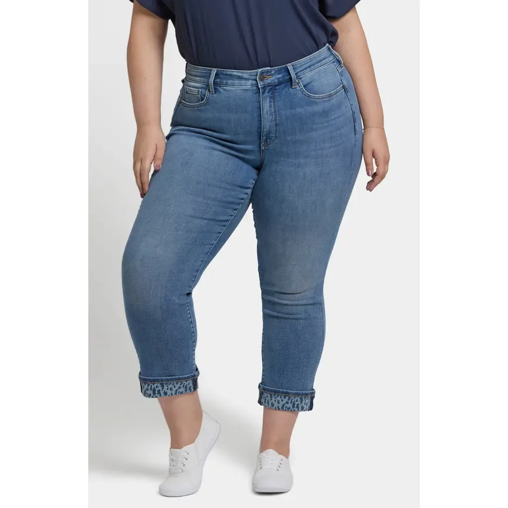 Marilyn High Waist Printed Cuff Ankle Jeans by NYDJ