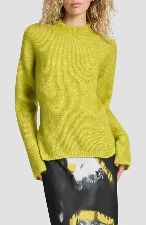 Funnel Neck Wool & Mohair Sweater by DKNY