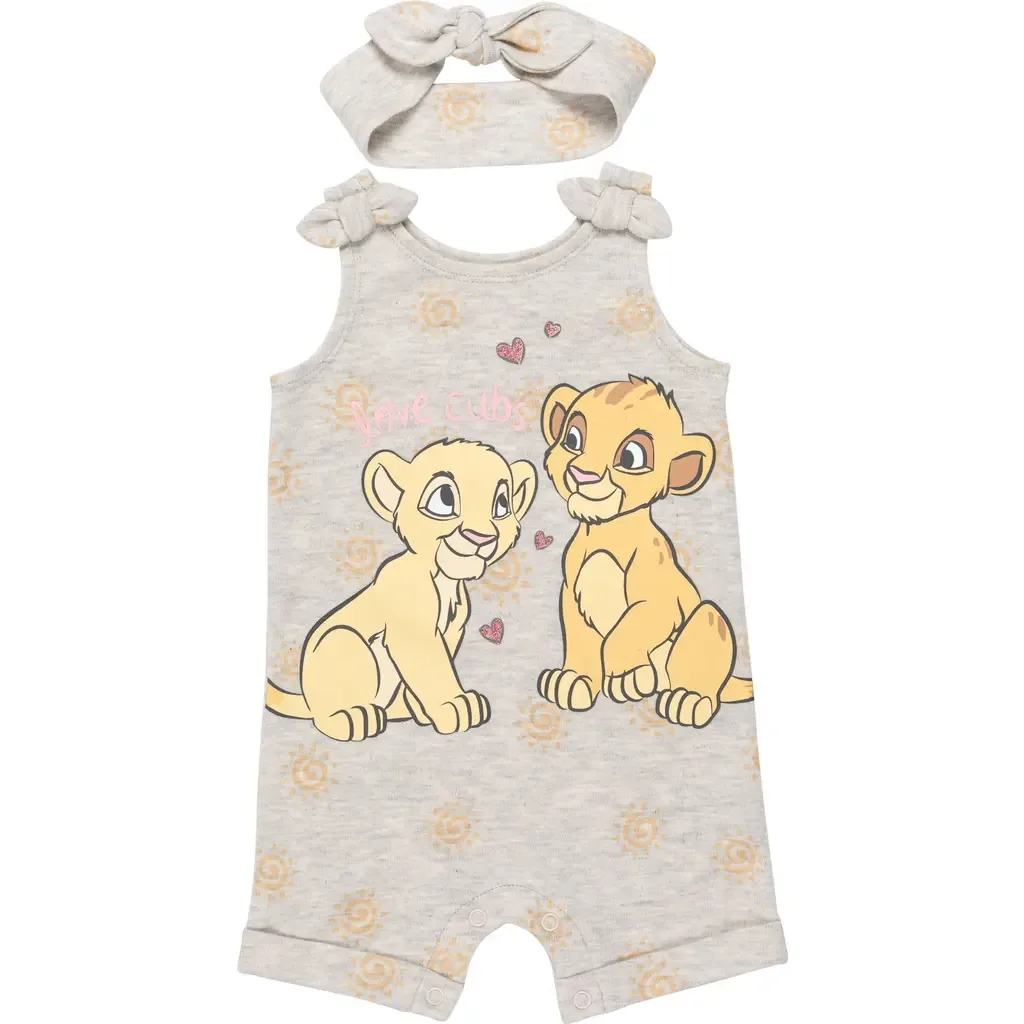 Lion King Simba 2-Piece Sleeveless Romper and Headband Set by Disney