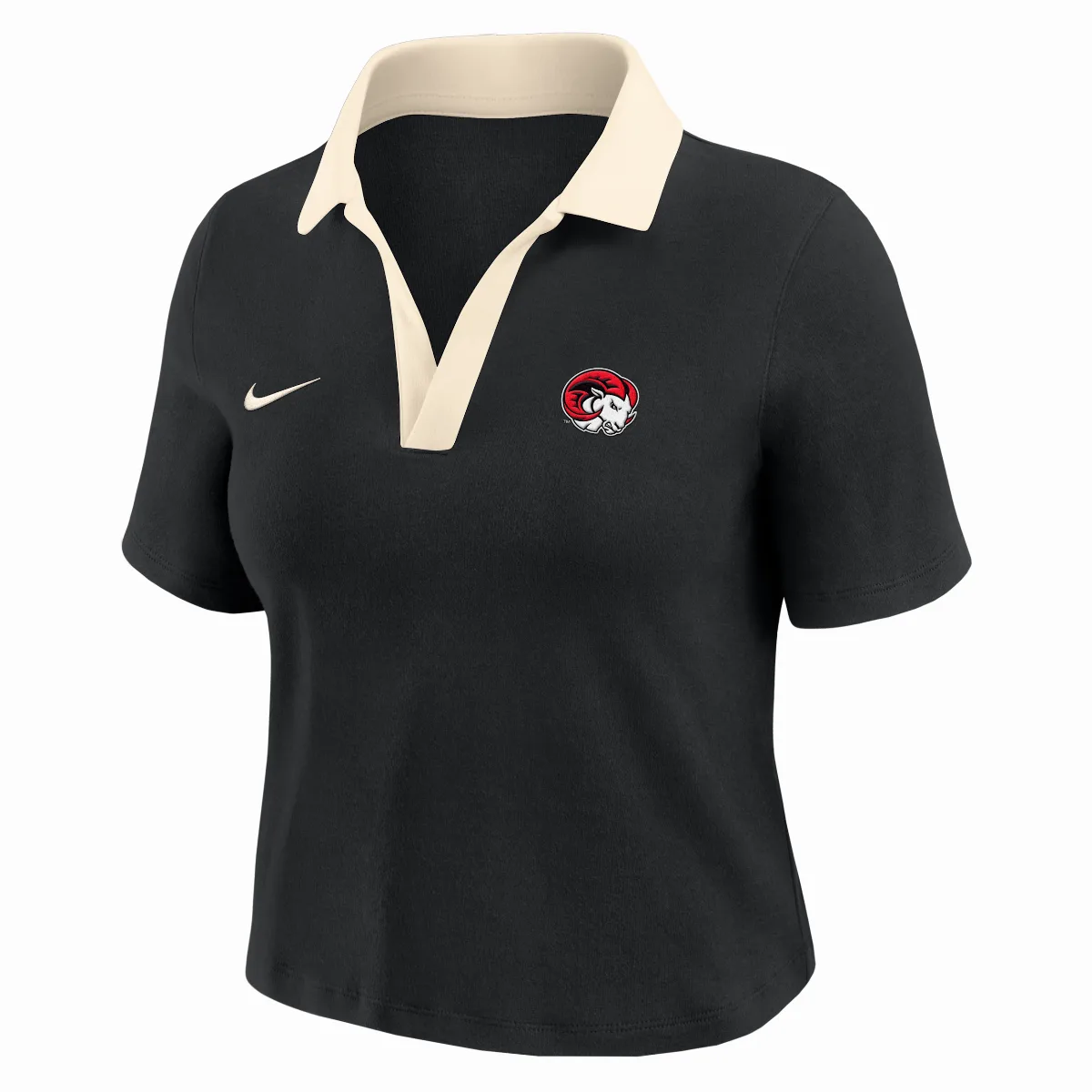 College (Winston-Salem State University) Short-Sleeve Polo Crop Top by Nike