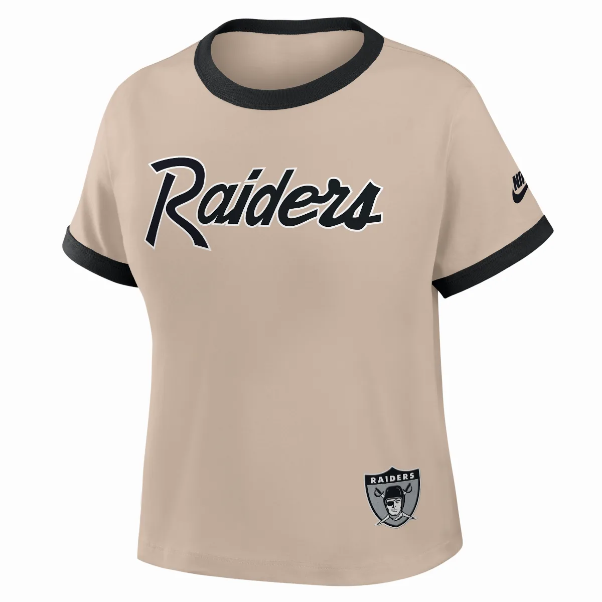 Las Vegas Raiders Rewind Ringer Mod NFL Cropped T-Shirt by Nike