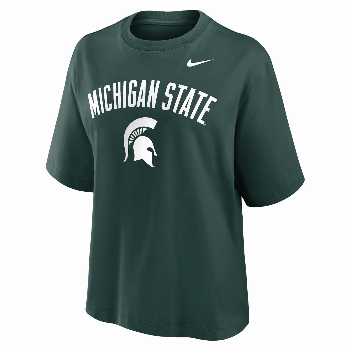Michigan State Arch Over Logo Boxy College T-Shirt