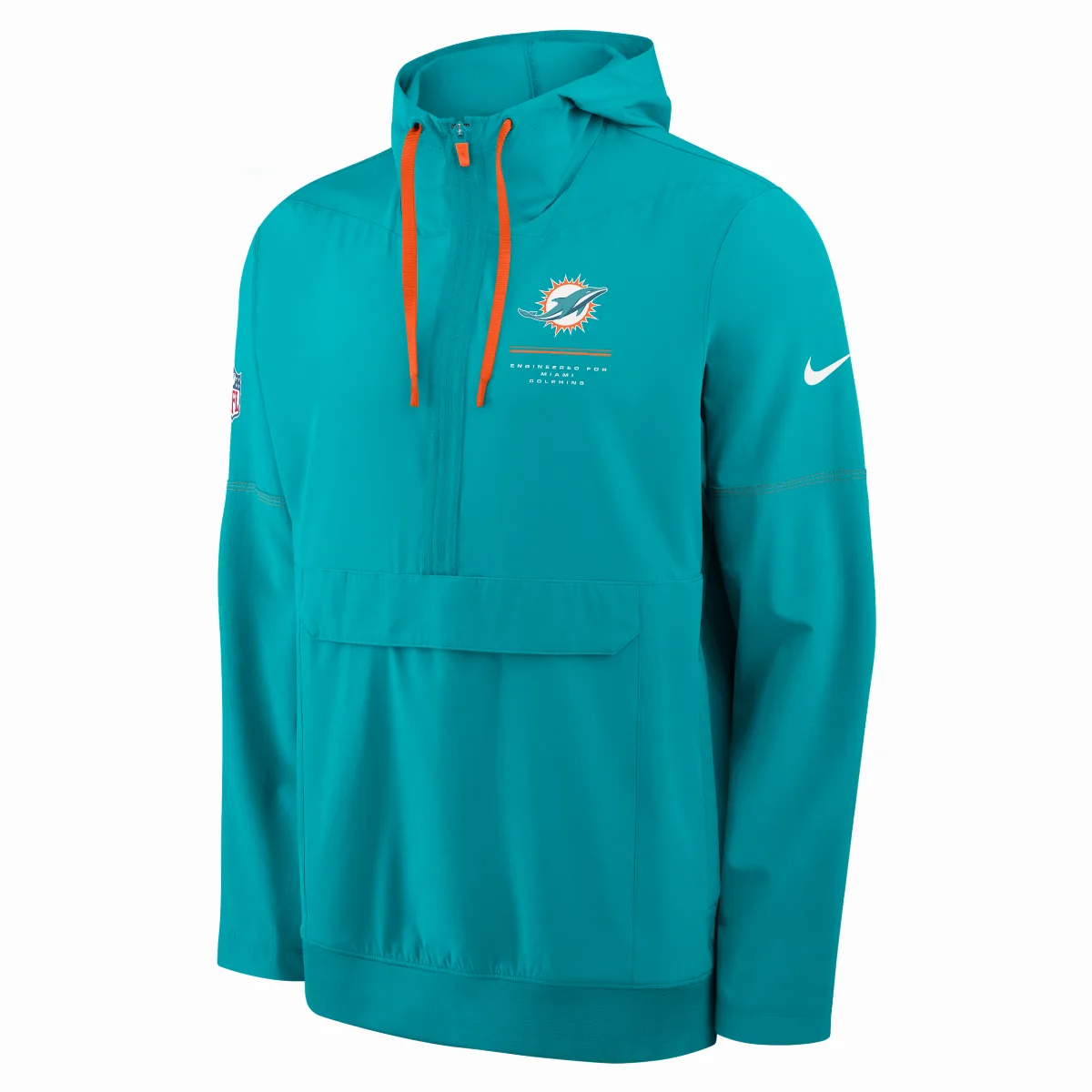 Miami Dolphins Sideline Anorak NFL 1/2-Zip Hooded Jacket by Nike