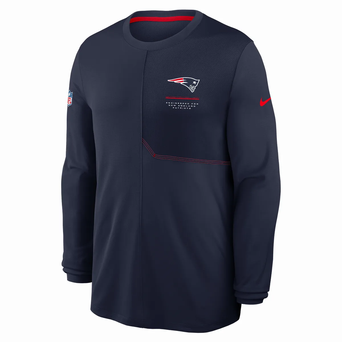 New England Patriots Sideline Coach Dri-FIT NFL Long-Sleeve Top