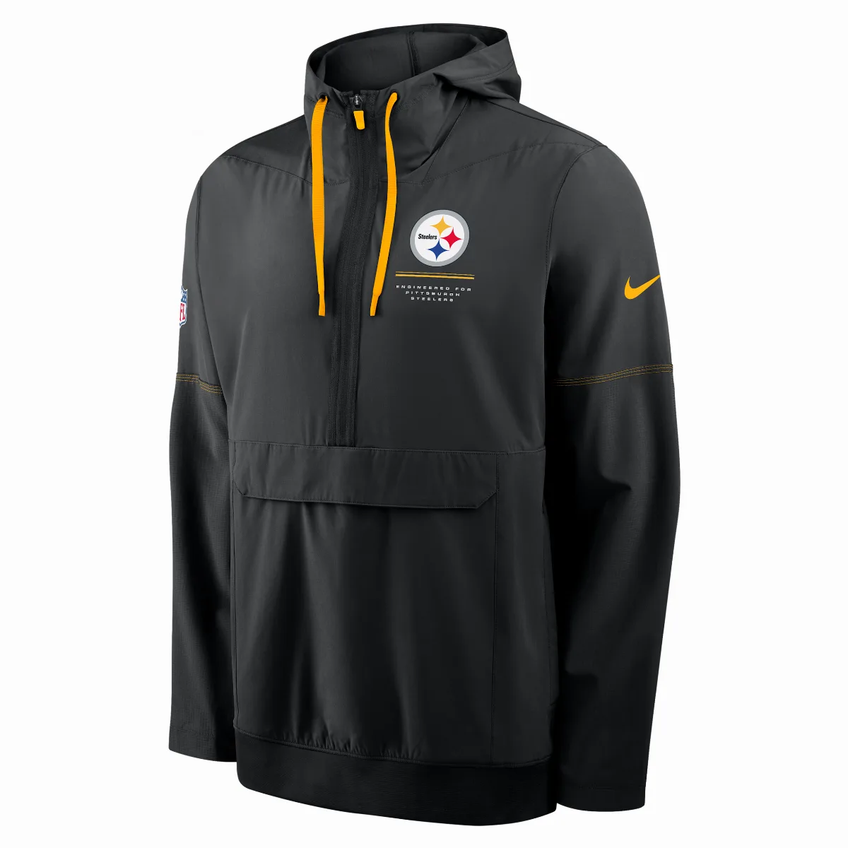 Pittsburgh Steelers Sideline Anorak NFL 1/2-Zip Hooded Jacket by Nike