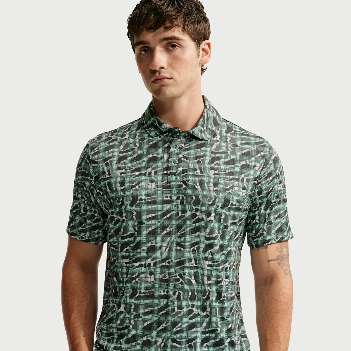 Par Dri-FIT Tartan Camo Print Golf Polo by Nike