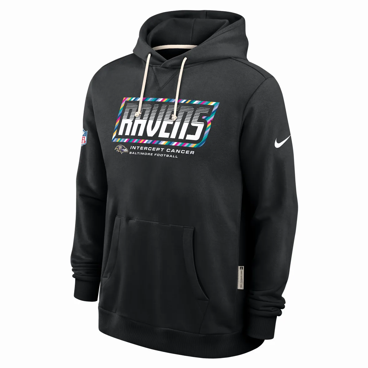 Baltimore Ravens Crucial Catch Sideline Standard Issue Dri-FIT NFL Pullover Hoodie by Nike