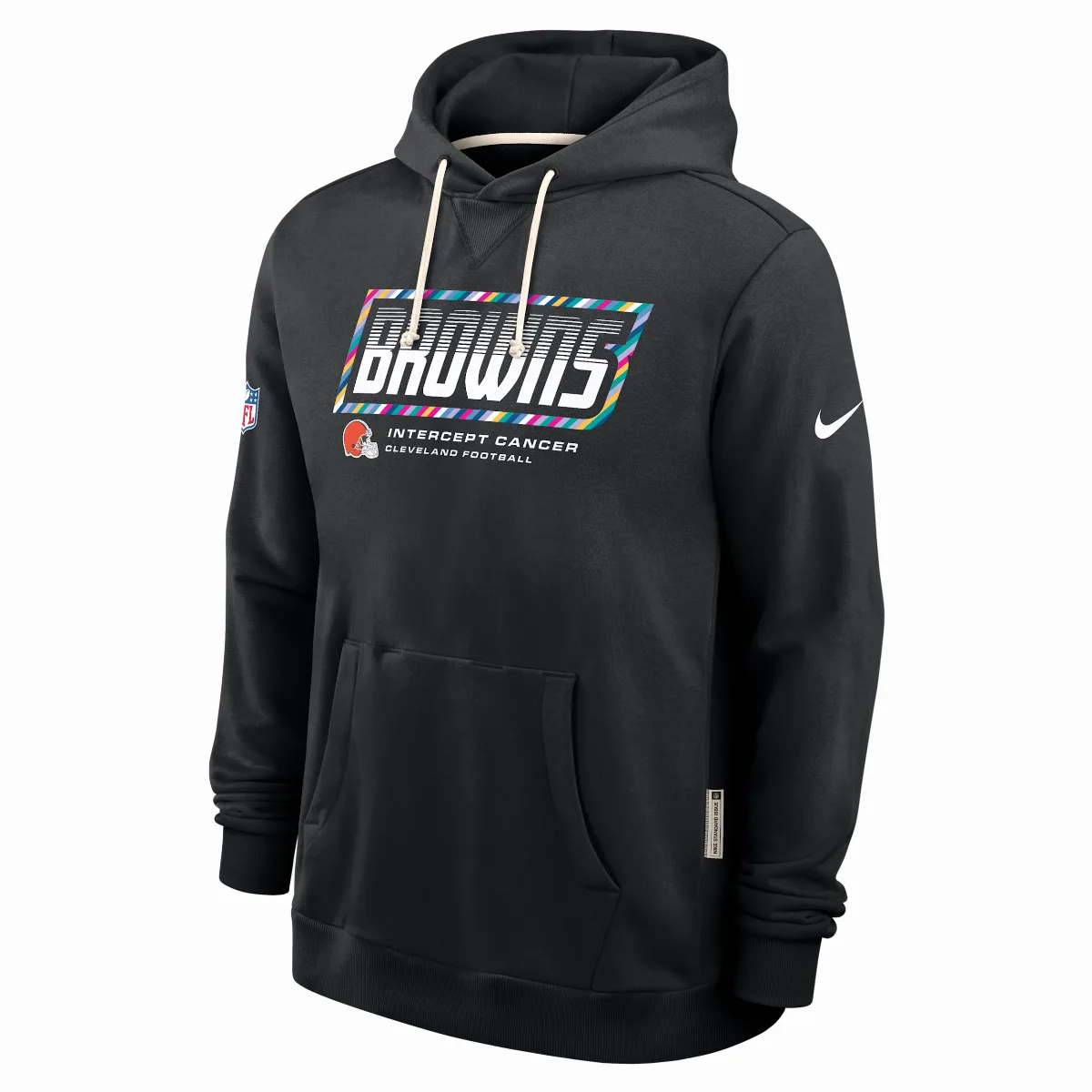 Cleveland Browns Crucial Catch Sideline Standard Issue Dri-FIT NFL Pullover Hoodie by Nike