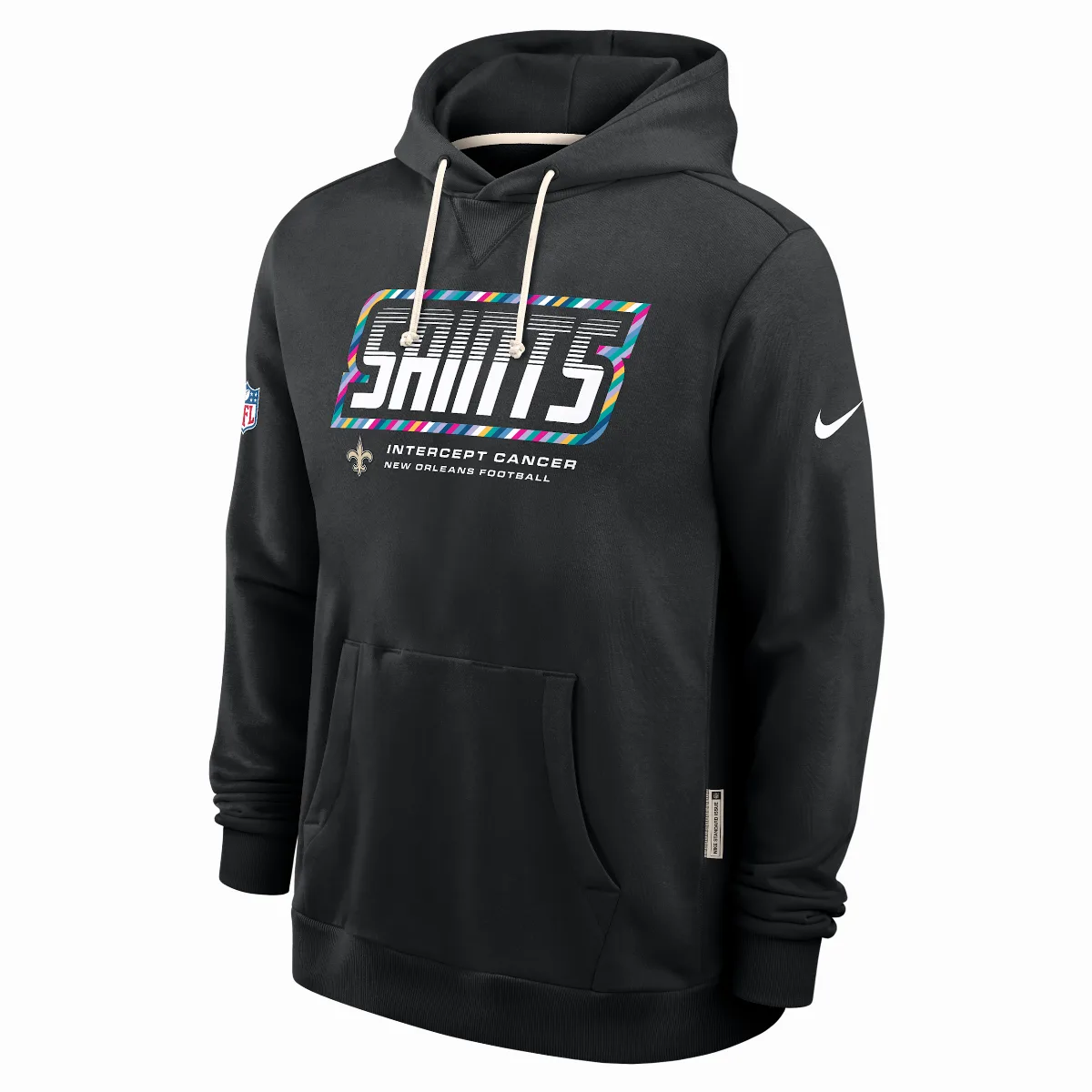 New Orleans Saints Crucial Catch Sideline Standard Issue Dri-FIT NFL Pullover Hoodie by Nike